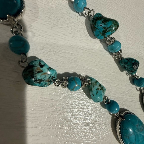 Stauer Caribbean Larimar 36” Station Turquoise Necklace NIB - Picture 9 of 13